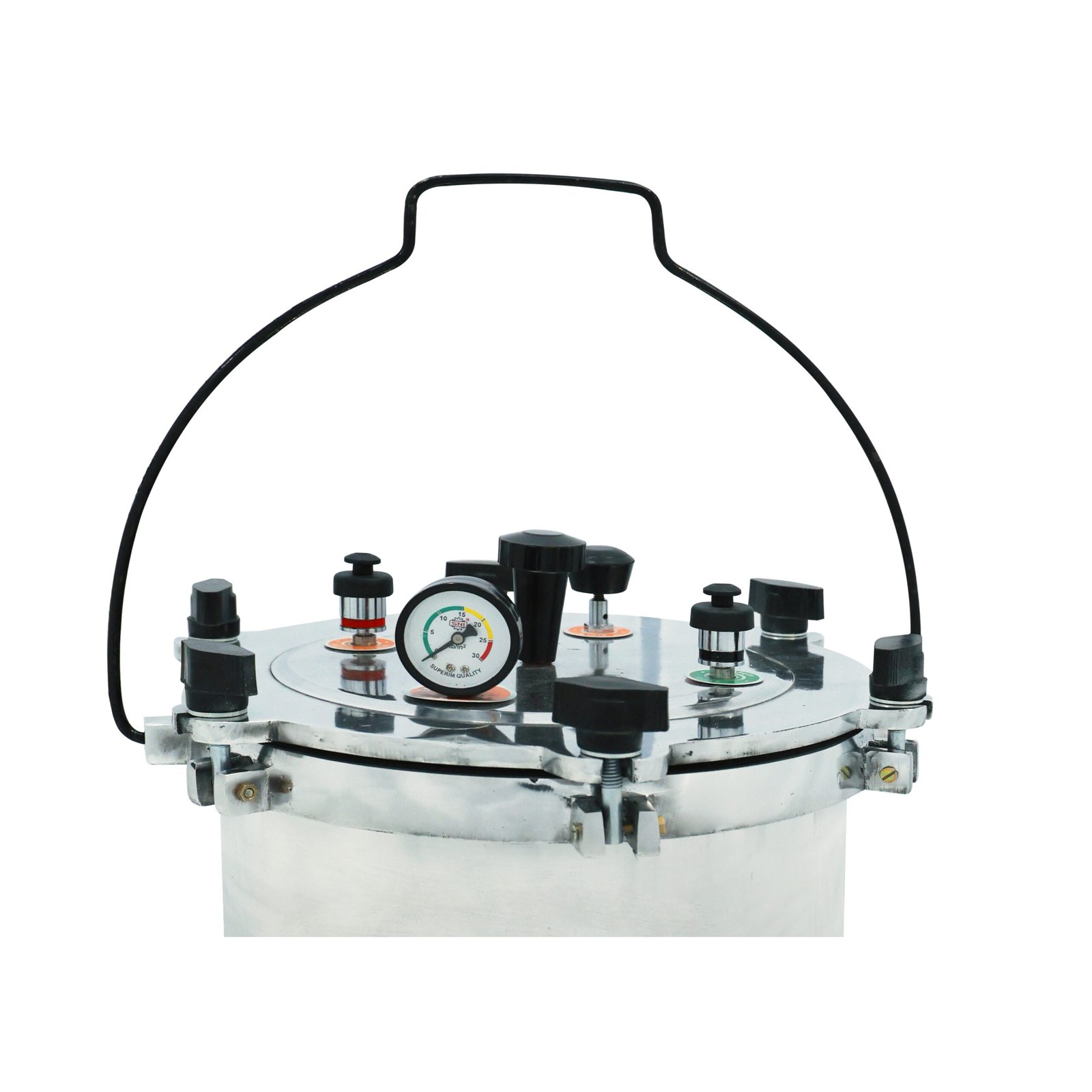 Six Wing Nut Knob Type Aluminium Portable Autoclave – Model UVW:132 - Image 3