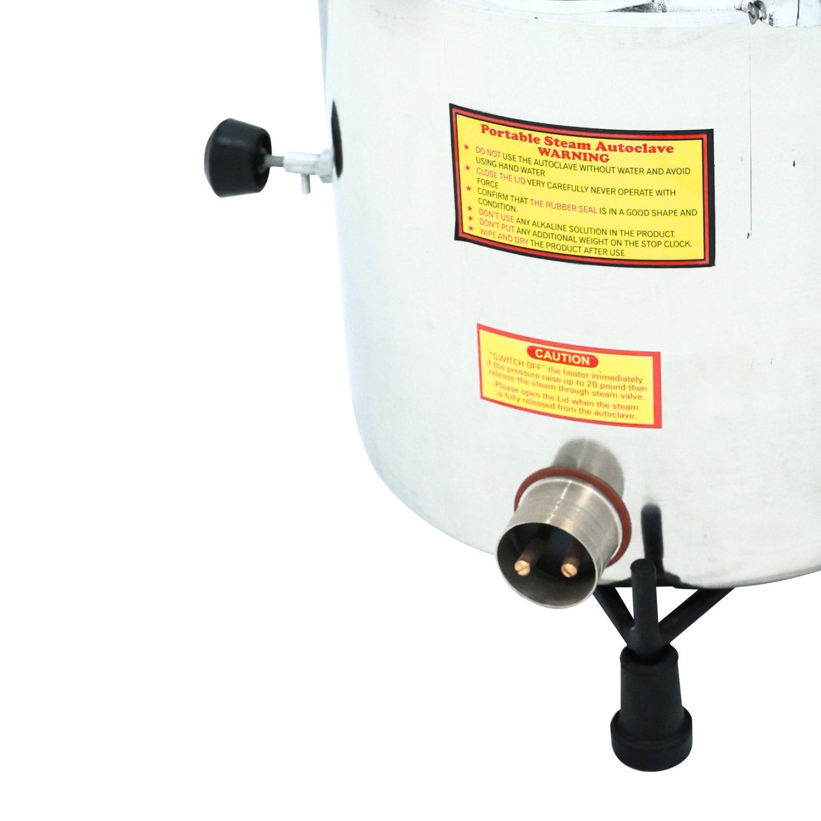 Six Wing Nut Knob Type Stainless Steel Portable Autoclave – 23 Litre | Model UVW:132(B) - Image 5