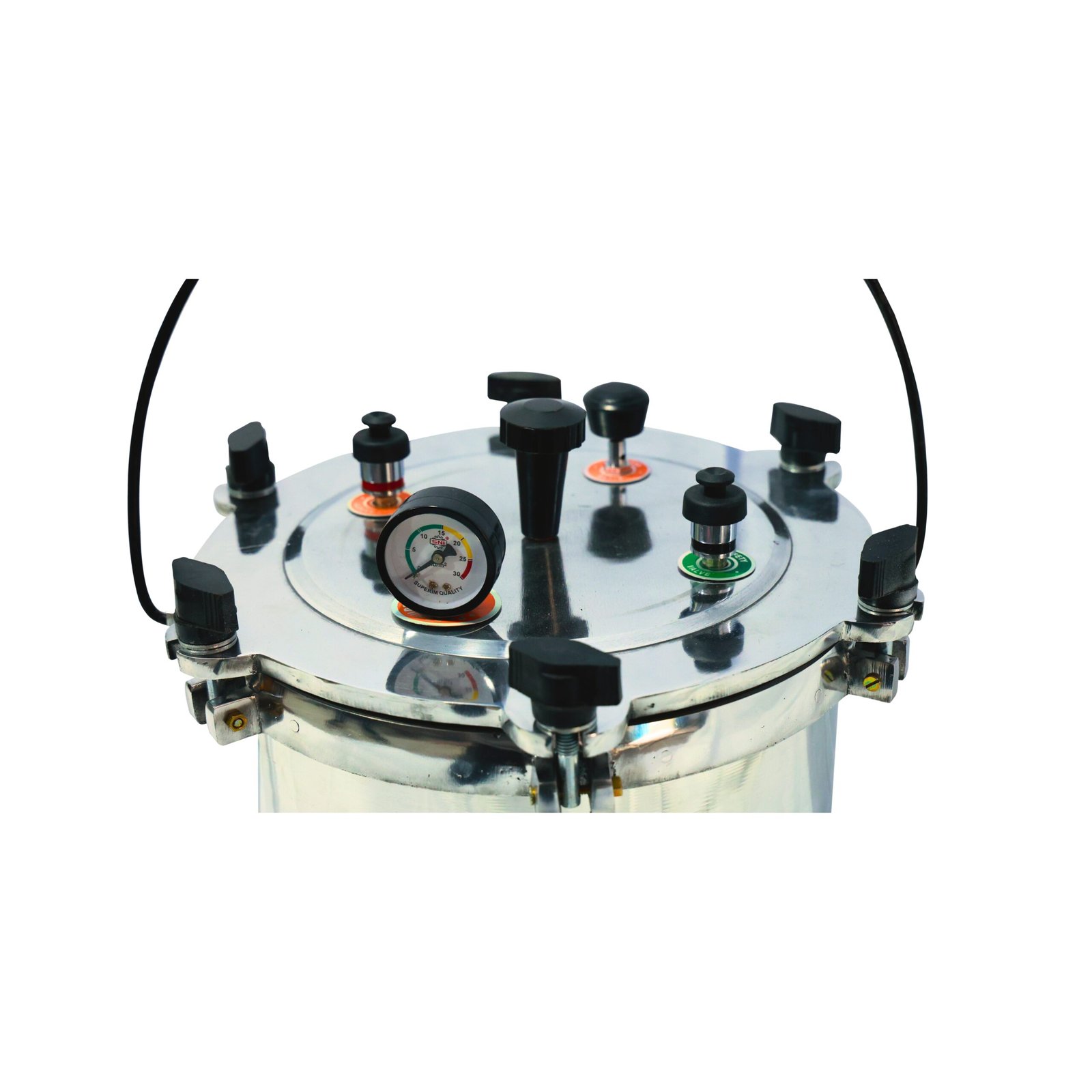 Six Wing Nut Knob Type Aluminium Portable Autoclave – Model UVW:132 - Image 5