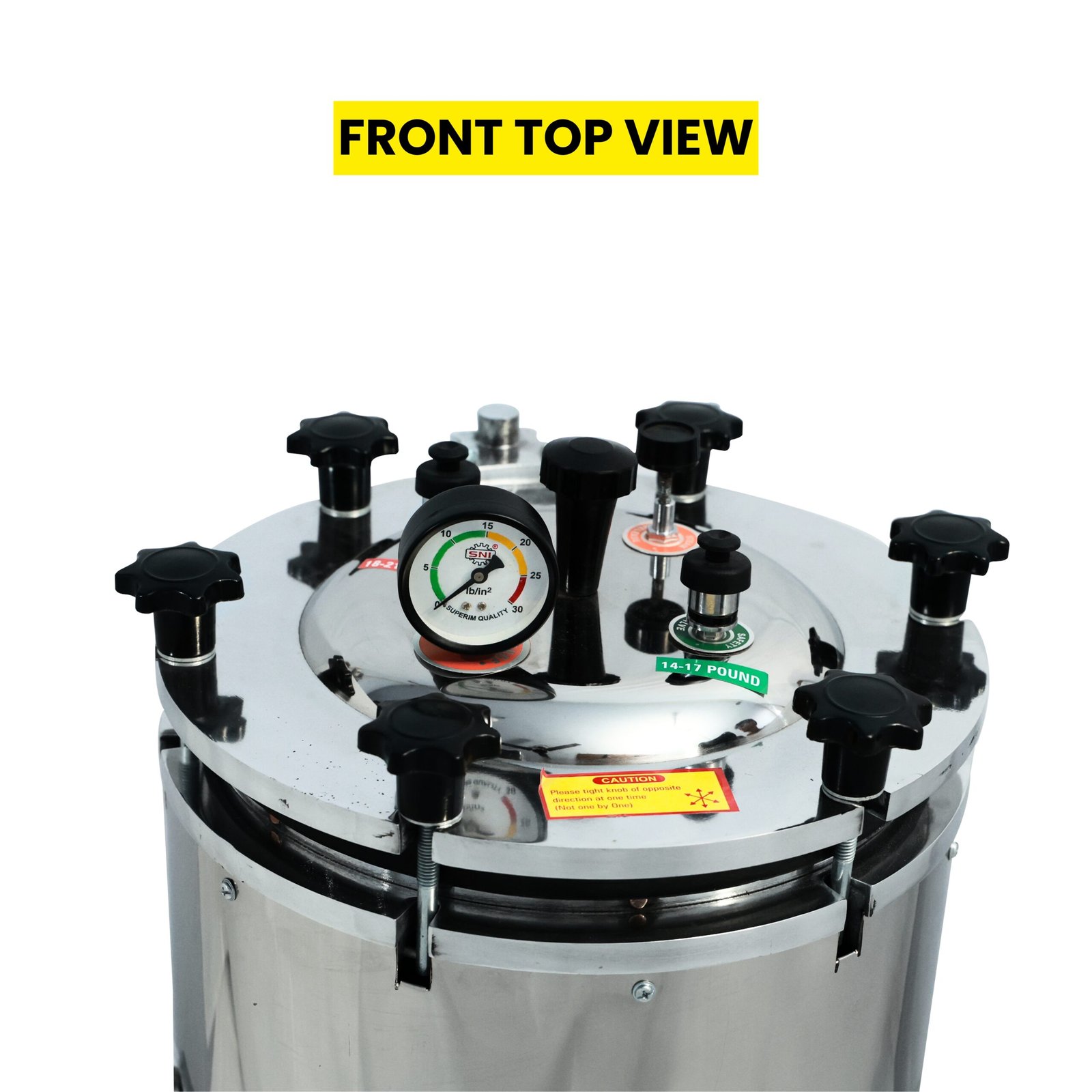 Double Chamber Knob Type Vertical Autoclave - Image 4