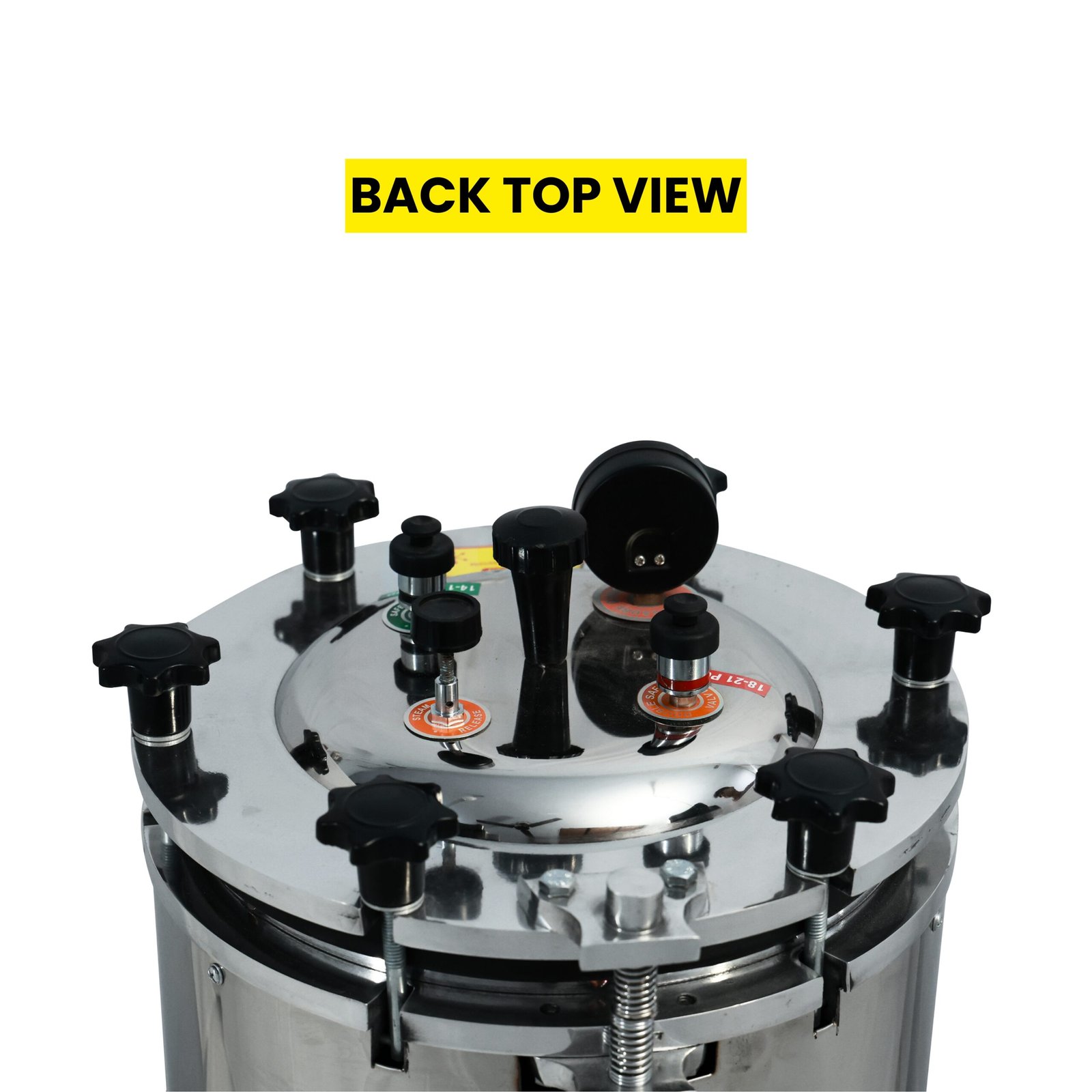 Double Chamber Knob Type Vertical Autoclave - Image 5